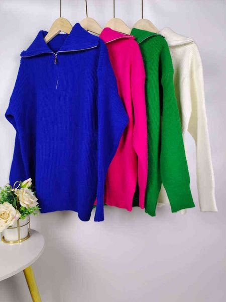women's sweaters fashion women sweaters 2022 casual loose turtleneck zipper new autumn and winter long sleeve knitted vintage green swe, White;black
women's sweaters fashion women sweaters 2022 casual loose turtleneck zipper new autumn and winter long sleeve knitted vintage green swe, White;black