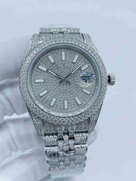 41mm men's watches full diamond jubilee stainless steel strap automatic mechanical wristwatches fashion sports waterproof man wristwatc, Slivery;brown
41mm men's watches full diamond jubilee stainless steel strap automatic mechanical wristwatches fashion sports waterproof man wristwatc, Slivery;brown