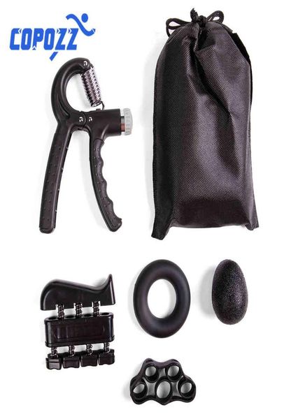 5pcsset adjustable grip finger strengthener workout kit muscle recovery han