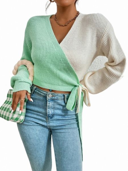 women's sweaters two tone drop shoulder knot side crop cardigan r4ch#, White;black
women's sweaters two tone drop shoulder knot side crop cardigan r4ch#, White;black