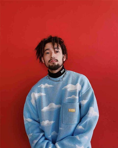 men's hoodies designer sweatshirts hoodie men's sweaters slightly oversized kith sweater men women jacquard blue sky white clouds, Black
men's hoodies designer sweatshirts hoodie men's sweaters slightly oversized kith sweater men women jacquard blue sky white clouds, Black