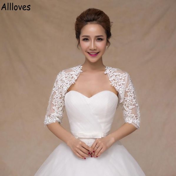 half long sleeve short bridal wraps fall winter elegant lace wedding jackets coats bridal accessories removable wrap bolero al6905, White
half long sleeve short bridal wraps fall winter elegant lace wedding jackets coats bridal accessories removable wrap bolero al6905, White