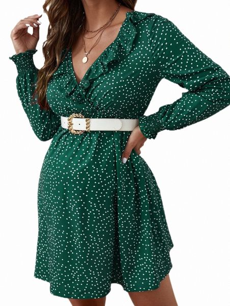 plus size dresses maternity polka dot print ruffle trim shirred cuff dress without belt b7zb#, Black
plus size dresses maternity polka dot print ruffle trim shirred cuff dress without belt b7zb#, Black
