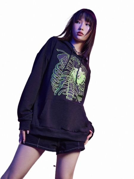 women's hoodies & sweatshirts romwe cyber luvr skeleton graphic kangaroo pocket drawstring hoodie p8ut#, Black
women's hoodies & sweatshirts romwe cyber luvr skeleton graphic kangaroo pocket drawstring hoodie p8ut#, Black