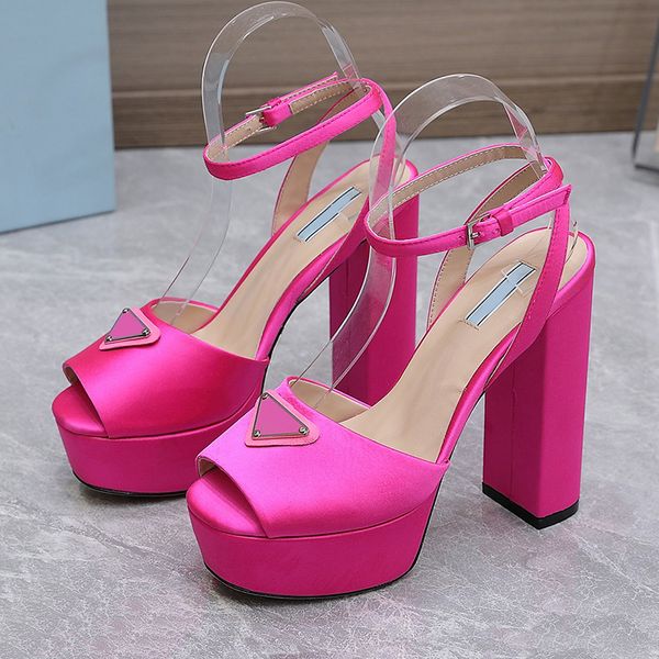 platform heel sandals luxury designer satin triangular buckle decoration chunky heels cool shoes front rear strap 13cm high heeled roman san, Black
platform heel sandals luxury designer satin triangular buckle decoration chunky heels cool shoes front rear strap 13cm high heeled roman san, Black