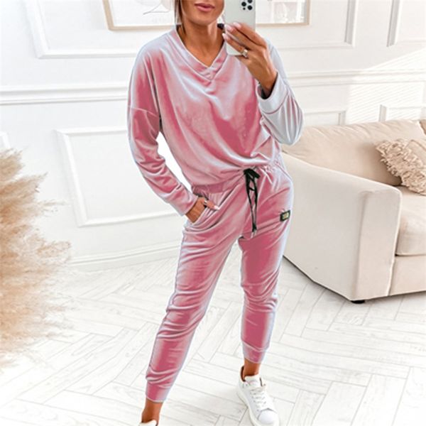 womens two piece pants spring women velvet twopiece set elegant v neck sweatshirt pullover with drawstring pants suit autumn solid lady trac, White
womens two piece pants spring women velvet twopiece set elegant v neck sweatshirt pullover with drawstring pants suit autumn solid lady trac, White