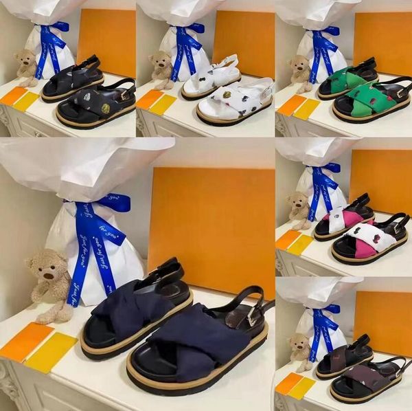 designer nylon slipper women flat bottom sandals fashion printing letter leather adjustable buckle slides slipper leisure summer beach sanda, Black
designer nylon slipper women flat bottom sandals fashion printing letter leather adjustable buckle slides slipper leisure summer beach sanda, Black