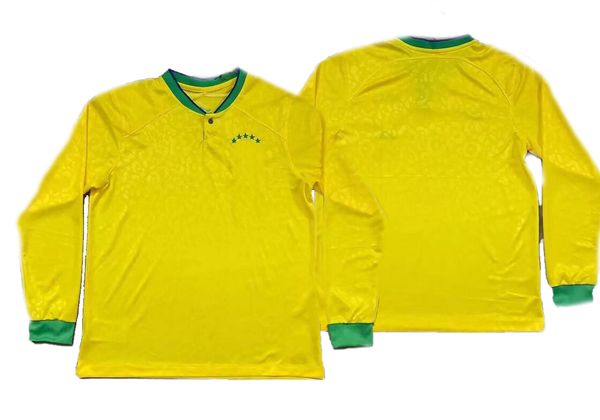 long sleeve 2022 customized soccer jerseys pele vini jr .paqueta g.jesus dani alves casemiro alisson thai quality shirts marquinhos rodrygo, Black;yellow
long sleeve 2022 customized soccer jerseys pele vini jr .paqueta g.jesus dani alves casemiro alisson thai quality shirts marquinhos rodrygo, Black;yellow