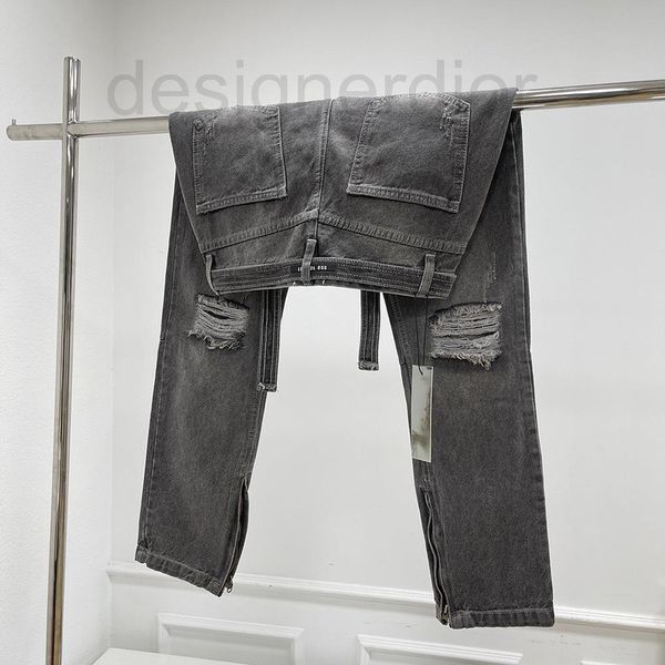 women's jeans designer genuine fog season 6 streamers holes worn leg zippers high street men's and women's pants trend igvs, Blue
women's jeans designer genuine fog season 6 streamers holes worn leg zippers high street men's and women's pants trend igvs, Blue