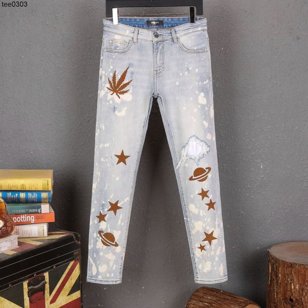 2020ins jeans social trend washed white girl university hole amirs jeans nightclub man, Blue
2020ins jeans social trend washed white girl university hole amirs jeans nightclub man, Blue