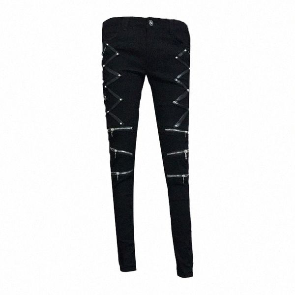men's pants men's pants fashion hi street skinny punk style leather patchwork streetwear personality hip hop trousers with multi z, Black
men's pants men's pants fashion hi street skinny punk style leather patchwork streetwear personality hip hop trousers with multi z, Black