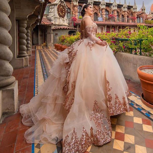 2022 rose gold sequined lace quinceanera dresses ball gown crystal beads sequins sweetheart with sleeves ruffles corset champagne party dres, Blue;red
2022 rose gold sequined lace quinceanera dresses ball gown crystal beads sequins sweetheart with sleeves ruffles corset champagne party dres, Blue;red