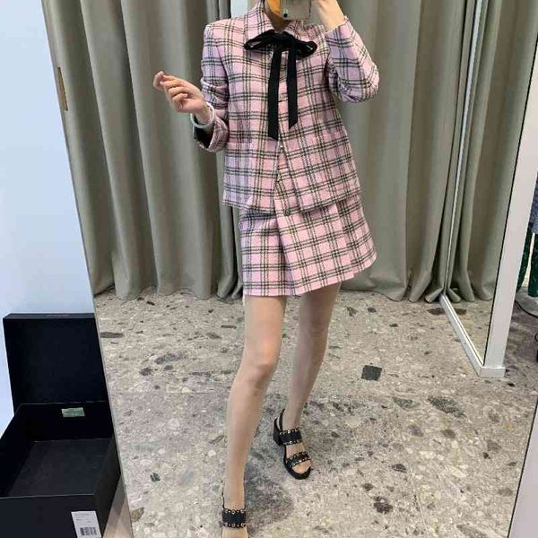 women's jackets french single autumn winter square neck lace up bow neck plaid coat pink suit academic style, Black;brown
women's jackets french single autumn winter square neck lace up bow neck plaid coat pink suit academic style, Black;brown