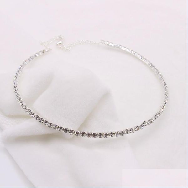 chokers chokers wedding bridal choker mti-lay row rhinestone crystal necklace sier plated jewelry for women necklaces elegant girl lo dhbw6, Golden;silver
chokers chokers wedding bridal choker mti-lay row rhinestone crystal necklace sier plated jewelry for women necklaces elegant girl lo dhbw6, Golden;silver