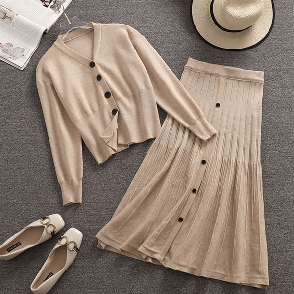 two piece dress korean casual knitted 2 piece set women cardigan sweater crop pleated skirt suits fall winter two piece sets 220906, White
two piece dress korean casual knitted 2 piece set women cardigan sweater crop pleated skirt suits fall winter two piece sets 220906, White