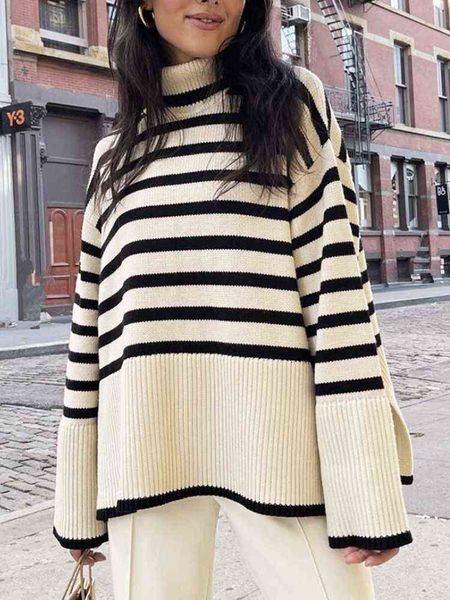 women's sweaters nieuwe dames herfst winter coltrui vrouwen trui kleding zwart wit gestreepte losse casual trui truien vrouwelijke t22, White;black
women's sweaters nieuwe dames herfst winter coltrui vrouwen trui kleding zwart wit gestreepte losse casual trui truien vrouwelijke t22, White;black