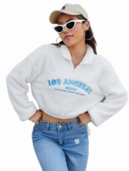 women's hoodies & sweatshirts letter embroidery crop flannel sweatshirt i5h5#, Black
women's hoodies & sweatshirts letter embroidery crop flannel sweatshirt i5h5#, Black