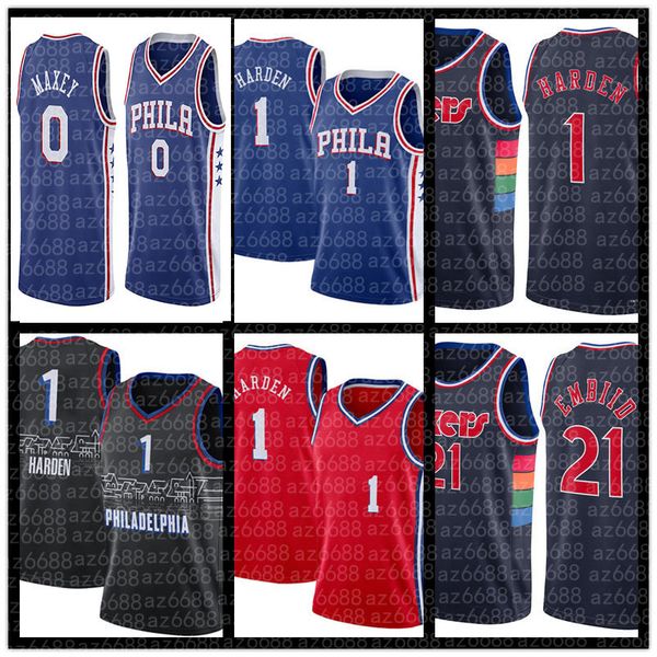 2022 76ers''basketball''nba''1 james harden tyrese 0 maxey jersey men mesh allen 3 iverson joel 21 embiid phil, Black;red
2022 76ers''basketball''nba''1 james harden tyrese 0 maxey jersey men mesh allen 3 iverson joel 21 embiid phil, Black;red