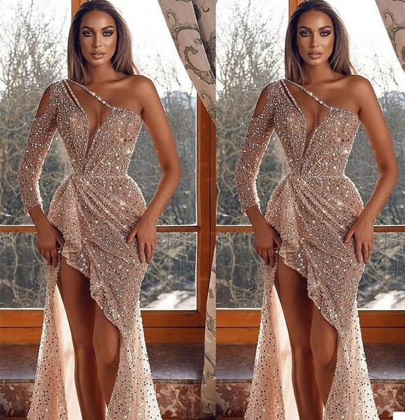 2022 champagne prom party dresses sparkle shine split sequin evening formal gowns one shoulder pageant vestidos gala robes de soiree, Black
2022 champagne prom party dresses sparkle shine split sequin evening formal gowns one shoulder pageant vestidos gala robes de soiree, Black
