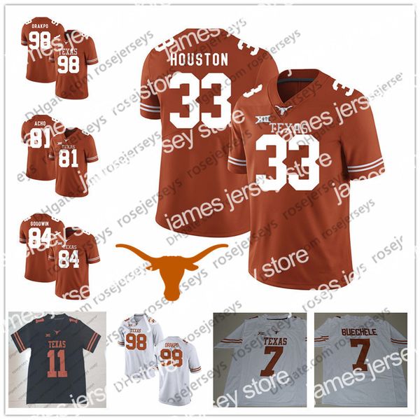american college football wear texas longhorns #3 hicks 13 michael dickson 18 tyrone swoopes 25 jamaal charles 33 lamarr houston orange whit, Black
american college football wear texas longhorns #3 hicks 13 michael dickson 18 tyrone swoopes 25 jamaal charles 33 lamarr houston orange whit, Black