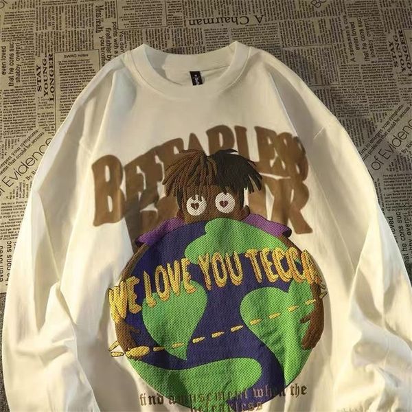 women's hoodies sweatshirts autumn retro brand american casual printing long sleeved hip hop hip hop loose long sleeved t shirt for men, Black
women's hoodies sweatshirts autumn retro brand american casual printing long sleeved hip hop hip hop loose long sleeved t shirt for men, Black