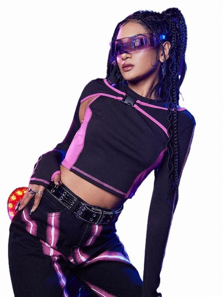 women's t-shirt romwe cyber luvr buckled contrast binding tee t9ag#, White
women's t-shirt romwe cyber luvr buckled contrast binding tee t9ag#, White