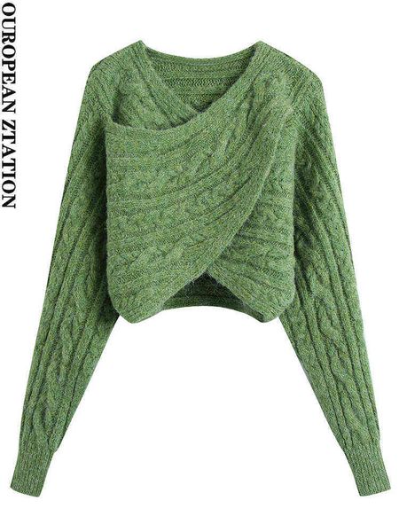 women's sweaters vrouwen 2022 fashion nieuwe front crossover cropped kabel-knit trui vintage lange mouw vrouwelijke truien chic t22090, White;black
women's sweaters vrouwen 2022 fashion nieuwe front crossover cropped kabel-knit trui vintage lange mouw vrouwelijke truien chic t22090, White;black