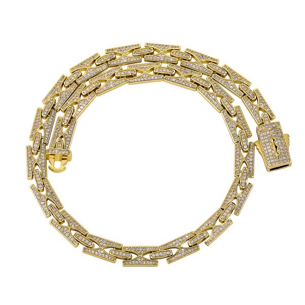 10mm cuban link chain necklace 18k gold plated iced out zircon bling punk rock necklaces, Silver
10mm cuban link chain necklace 18k gold plated iced out zircon bling punk rock necklaces, Silver