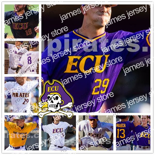 college baseball wears ecu east carolina pirates #4 lane hoover 10 brady lloyd 21 thomas francisco 29 jake kuchmaner 35 bryson worrell ncaa, Black
college baseball wears ecu east carolina pirates #4 lane hoover 10 brady lloyd 21 thomas francisco 29 jake kuchmaner 35 bryson worrell ncaa, Black
