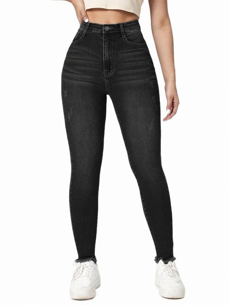 women's jeans high waist cat scratch raw hem skinny jeans t3kn#, Blue
women's jeans high waist cat scratch raw hem skinny jeans t3kn#, Blue