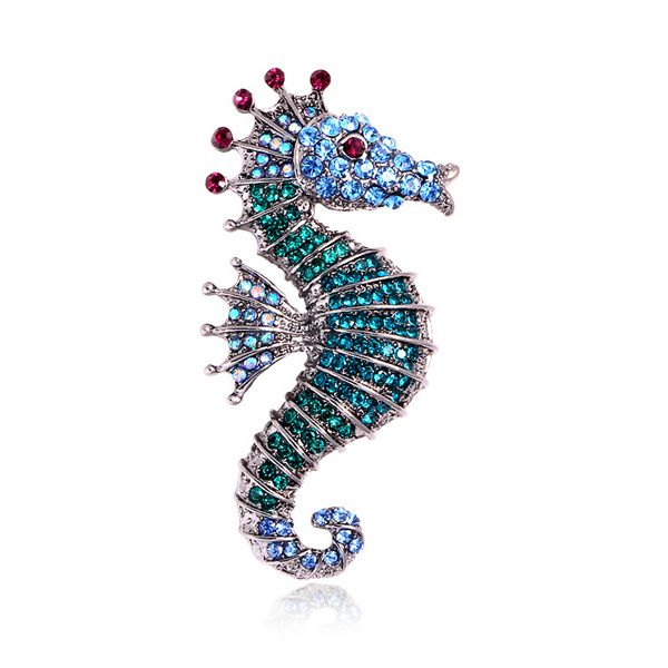 european and american fashion shiny rhinestone seahorse brooch 3-color marine animal office leisure pin gift ac8, Gray
european and american fashion shiny rhinestone seahorse brooch 3-color marine animal office leisure pin gift ac8, Gray