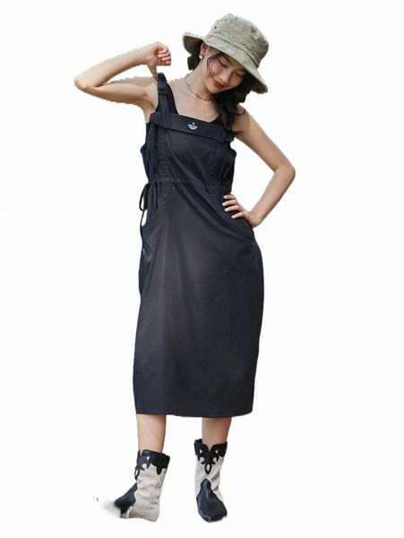 casual dresses dazy letter patched drawstring waist buckle detail overall dress without tank d33r#, Black;gray
casual dresses dazy letter patched drawstring waist buckle detail overall dress without tank d33r#, Black;gray