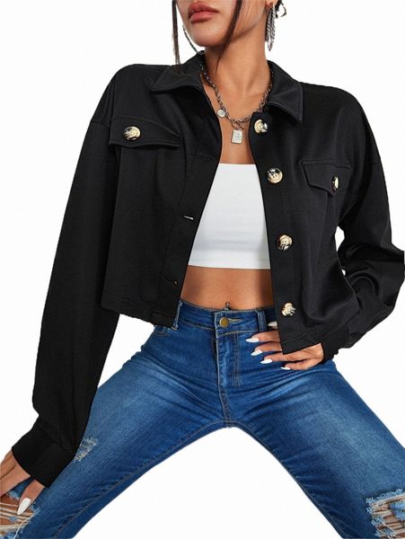 women's jackets drop shoulder flap detail jacket i8gq#, Black;brown
women's jackets drop shoulder flap detail jacket i8gq#, Black;brown