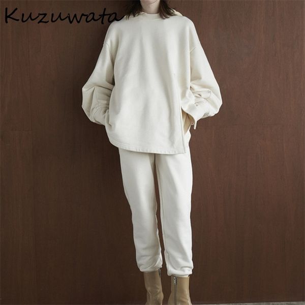 womens two piece pants kuzuwata women loose fashion casual sweater suit o neck long sleeve pullover irregular high waist slim trouser 2pcs s, White
womens two piece pants kuzuwata women loose fashion casual sweater suit o neck long sleeve pullover irregular high waist slim trouser 2pcs s, White