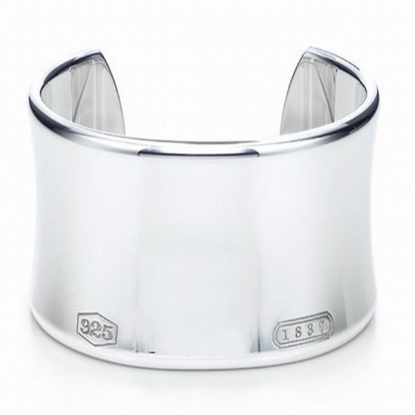 2019 new silver wide no seal bangle bracelet fashion bracelet size with box and dastbag268g, Black
2019 new silver wide no seal bangle bracelet fashion bracelet size with box and dastbag268g, Black