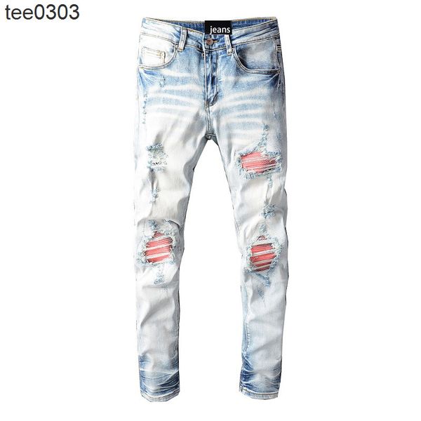 807 fashion brand jeans amirs light blue embroidery patch elastic slim fit small foot hole high street jeans
807 fashion brand jeans amirs light blue embroidery patch elastic slim fit small foot hole high street jeans