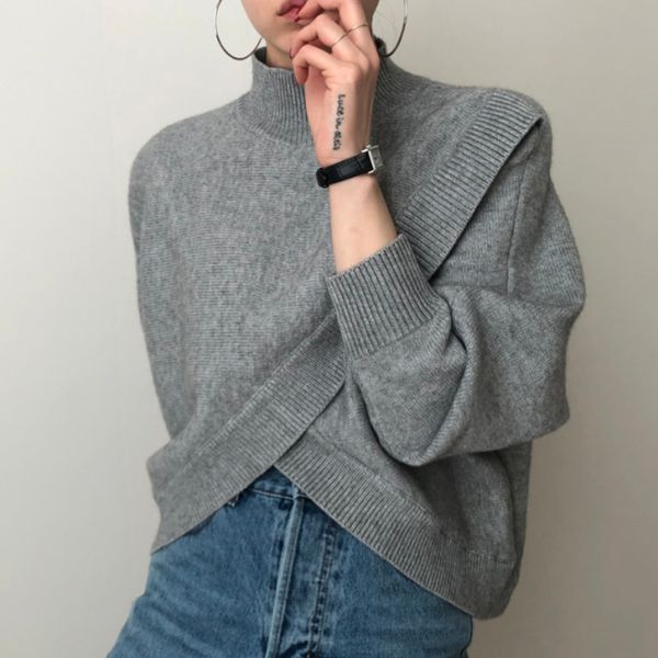 women s sweaters stylish criss cross knitted jumpers women sweater autumn winter half turtleneck pullovers loose female 220906, White;black
women s sweaters stylish criss cross knitted jumpers women sweater autumn winter half turtleneck pullovers loose female 220906, White;black