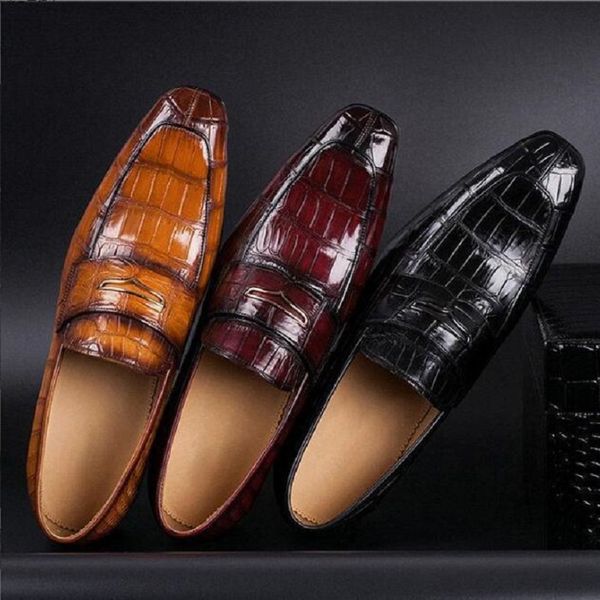 men shoes business casual wedding party daily classic solid color crocodile pattern mask slip-on dress shoes da63, Black
men shoes business casual wedding party daily classic solid color crocodile pattern mask slip-on dress shoes da63, Black