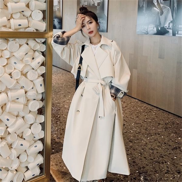 women's trench coats brand loose oversize double-breasted long trench coat for women duster coat windbreaker lady outerwear spring autu, Tan;black
women's trench coats brand loose oversize double-breasted long trench coat for women duster coat windbreaker lady outerwear spring autu, Tan;black