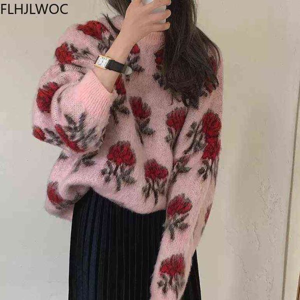 women's sweaters loose lazy retro vintage knitted jumper sweater flower chic korea japan style girls casual pullover 2021 fall winter, White;black
women's sweaters loose lazy retro vintage knitted jumper sweater flower chic korea japan style girls casual pullover 2021 fall winter, White;black