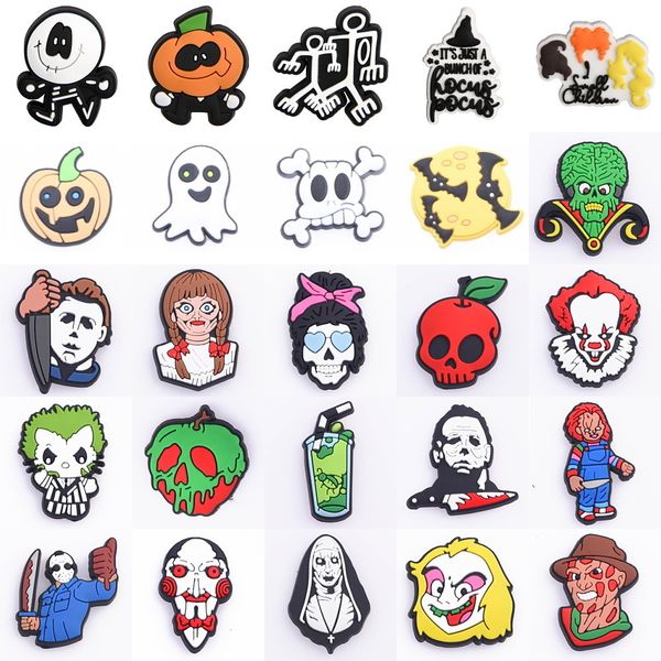 custom clog horror character decoration accessories happy halloween festival pvc designer wholesale croc charm, White;pink
custom clog horror character decoration accessories happy halloween festival pvc designer wholesale croc charm, White;pink