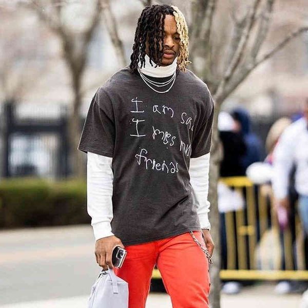 designer t shirt 2023 gd hip hop fashion short sleeve gary dept gd fog high street wash old im sad i'm lost printed short sleeve t-shir, Black
designer t shirt 2023 gd hip hop fashion short sleeve gary dept gd fog high street wash old im sad i'm lost printed short sleeve t-shir, Black