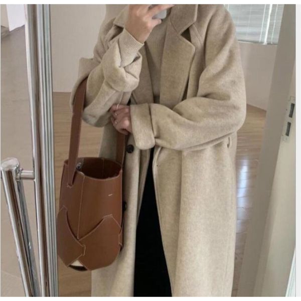 women's wool blends woolen coat female medium length small temperament woolen coat 220906, Black
women's wool blends woolen coat female medium length small temperament woolen coat 220906, Black