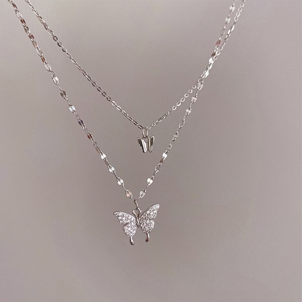 lats new shiny butterfly necklace ladies exquisite double layer clavicle chain necklace jewelry for ladies gift, Silver
lats new shiny butterfly necklace ladies exquisite double layer clavicle chain necklace jewelry for ladies gift, Silver