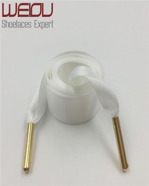 weiou fashion flat silk ribbon shoelaces princess sneaker colorful sport shoes laces with 2cm width metal aglets drop 120, White;pink
weiou fashion flat silk ribbon shoelaces princess sneaker colorful sport shoes laces with 2cm width metal aglets drop 120, White;pink