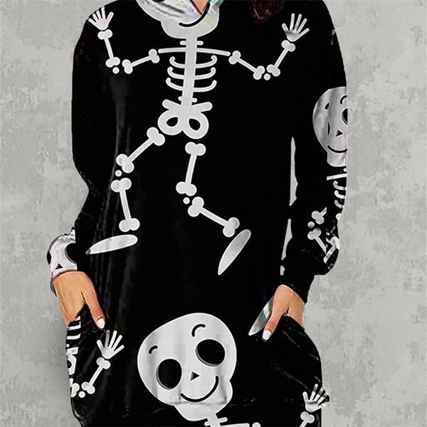 women's hoodies sweatshirts skeleton 3d print hooded women loose long sleeve pullover autumn streetwear fashion skull cartoon halloween, Black
women's hoodies sweatshirts skeleton 3d print hooded women loose long sleeve pullover autumn streetwear fashion skull cartoon halloween, Black