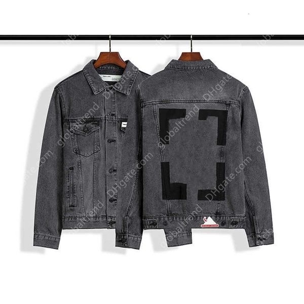 fashion denim jacket mens womans style white slim fit short hip hop casual coats ow clothing arrows letters quality, Black
fashion denim jacket mens womans style white slim fit short hip hop casual coats ow clothing arrows letters quality, Black