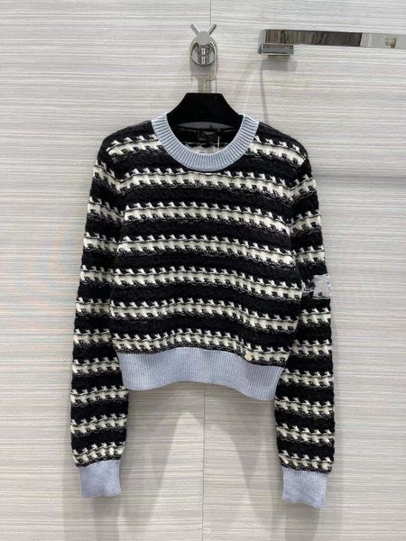 milan runway sweaters 2022 new autumn winter long sleeves o neck panelled women's sweater high end jacquard pullover designer sweater 0, White;black
milan runway sweaters 2022 new autumn winter long sleeves o neck panelled women's sweater high end jacquard pullover designer sweater 0, White;black