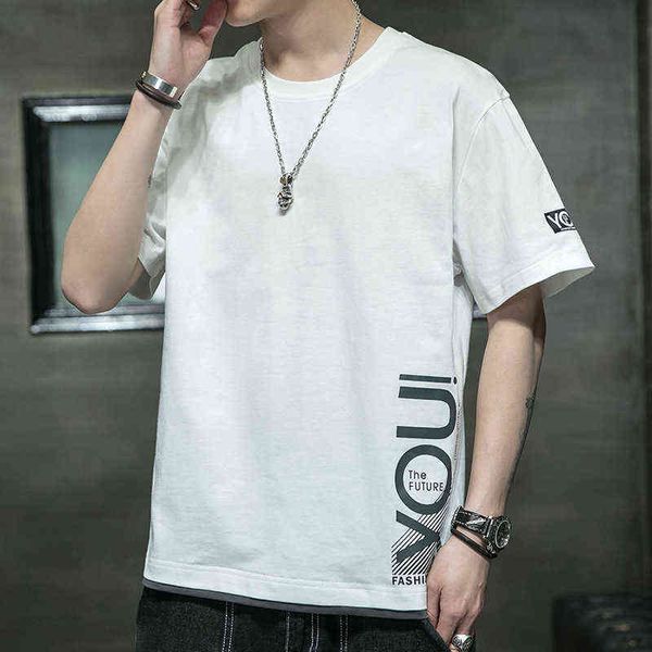 t-shirt men's short sleeve new trend loose and fashionable in summer versatile pure cotton clothes half, White;black
t-shirt men's short sleeve new trend loose and fashionable in summer versatile pure cotton clothes half, White;black