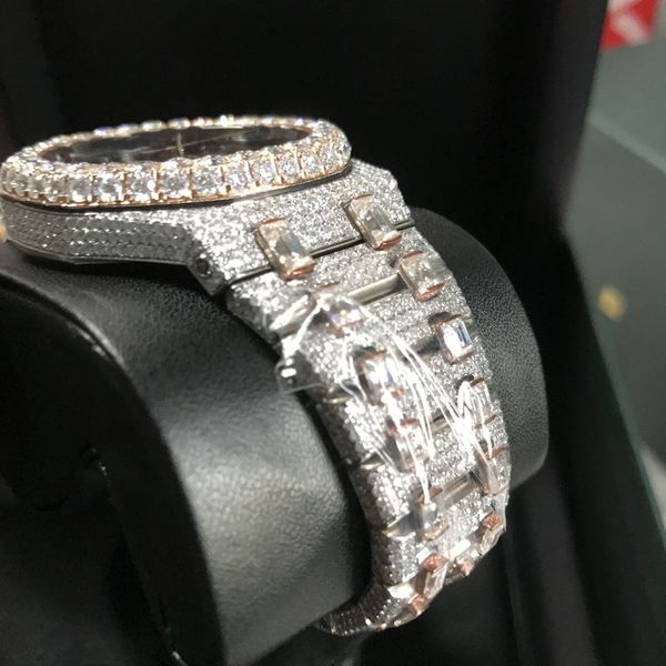 2023wristwatches new version skeleton vvs1 diamonds watch pass tt rose gold mixed sier mechanical eta movement men luxury iced out sapphirev, Silver
2023wristwatches new version skeleton vvs1 diamonds watch pass tt rose gold mixed sier mechanical eta movement men luxury iced out sapphirev, Silver